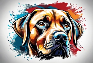 Dog Labrador like boxer tattoo idea