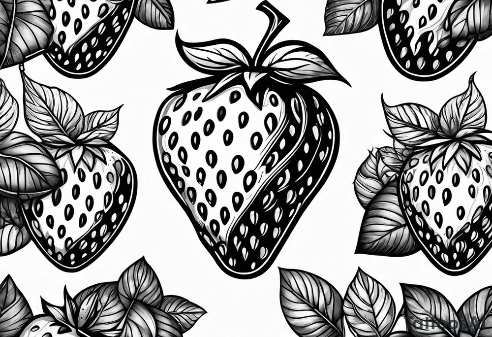 Strawberry tattoo idea