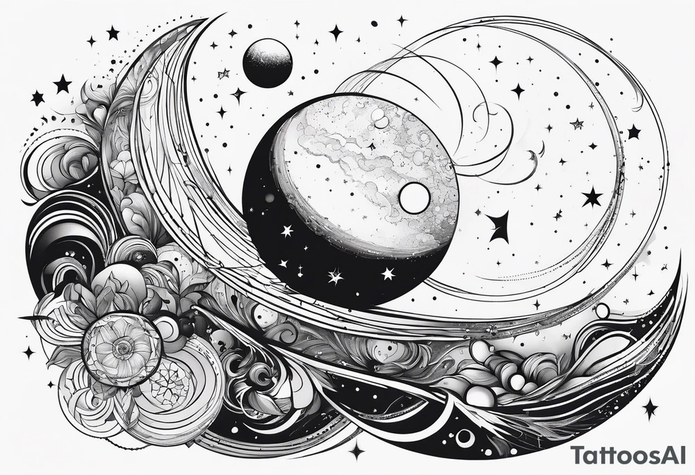 Smal abstract Astronomy tattoo idea