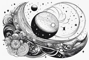 Smal abstract Astronomy tattoo idea