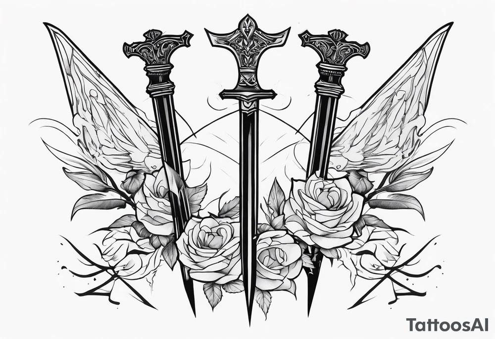 3 of swords tattoo idea