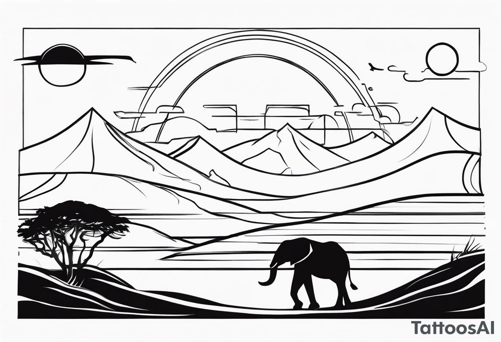 african sahara tattoo idea