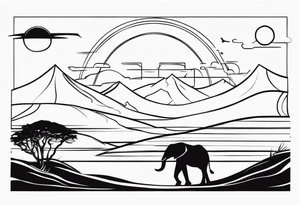 african sahara tattoo idea