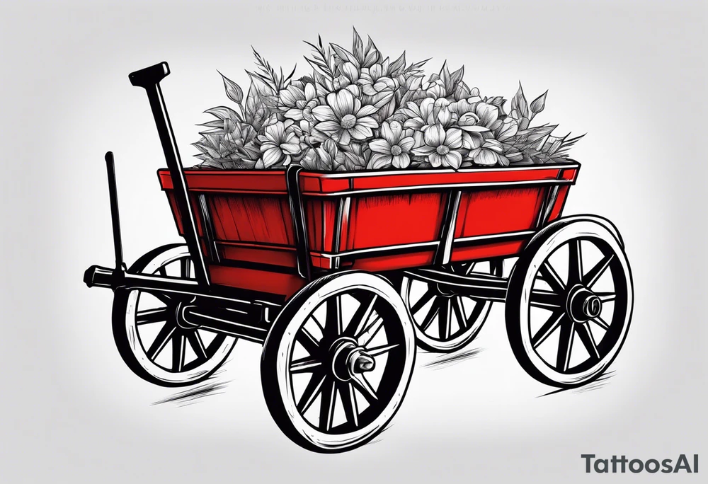 Red wagon with kayo in it tattoo idea