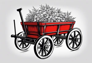Red wagon with kayo in it tattoo idea