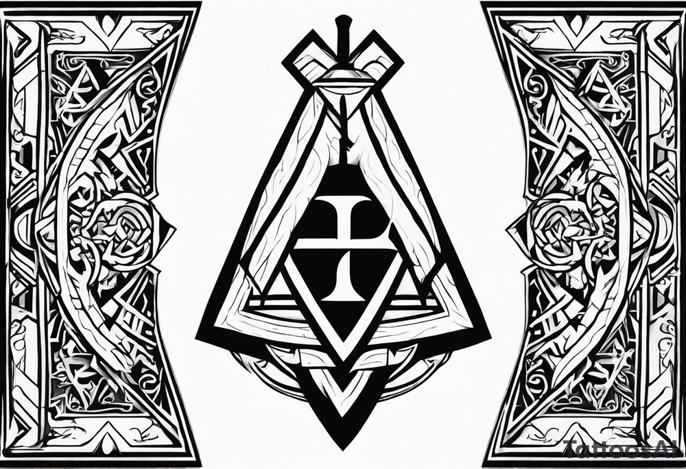 Valhalla shield valknut sword axe tattoo idea
