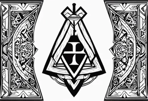 Valhalla shield valknut sword axe tattoo idea