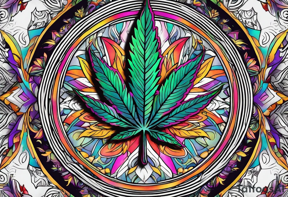 Marijuana and Psychedelic inspired tattoo tattoo idea