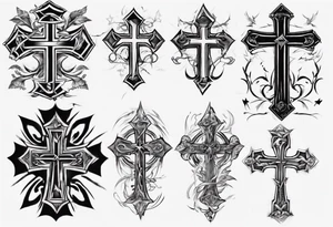 reverse cross tattoo idea