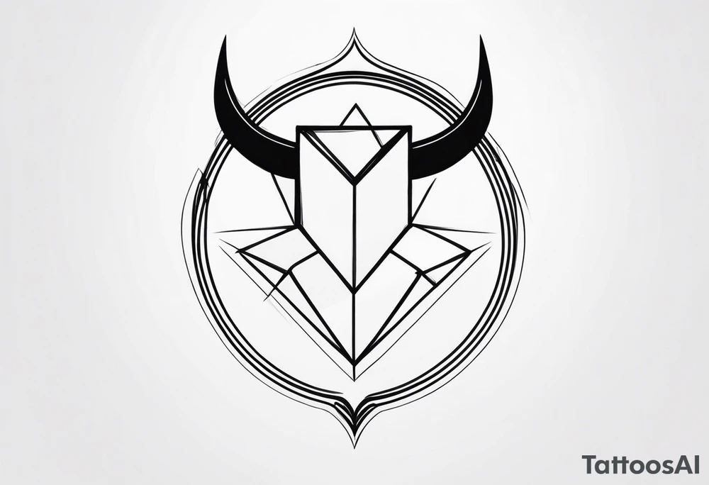 broken heart, halo, devil horns, small tattoo idea