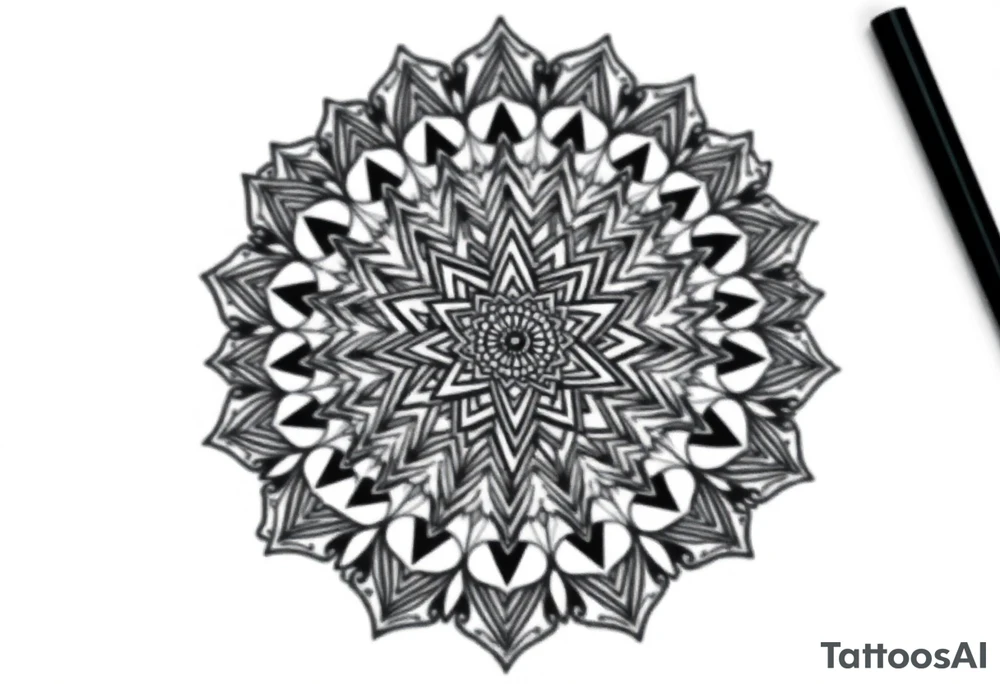 intricate mandala with sacred geometry and cosmic elements tattoo idea intricate mandala with sacred geometry and cosmic elements tattoo idea