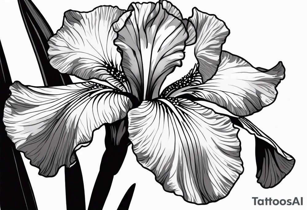 Iris flower tattoo idea