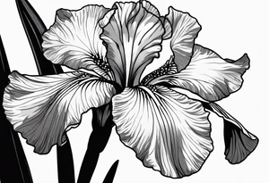 Iris flower tattoo idea