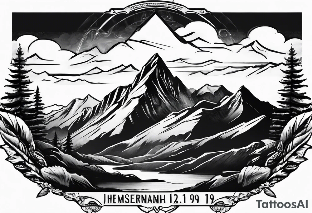 Jeremiah 1:19 tattoo with a mountain tattoo idea
