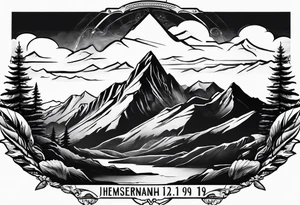 Jeremiah 1:19 tattoo with a mountain tattoo idea