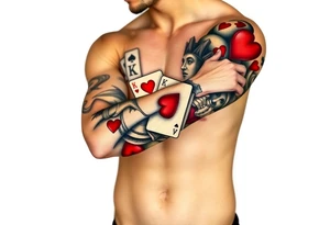 poker
king of hearts
love tattoo idea
