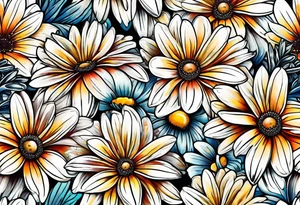 Daisy corner tattoo idea