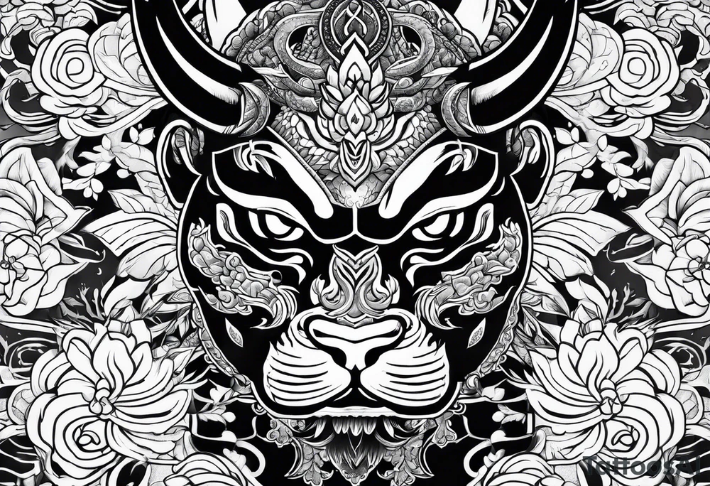 yakuza tattoo demon tattoo idea