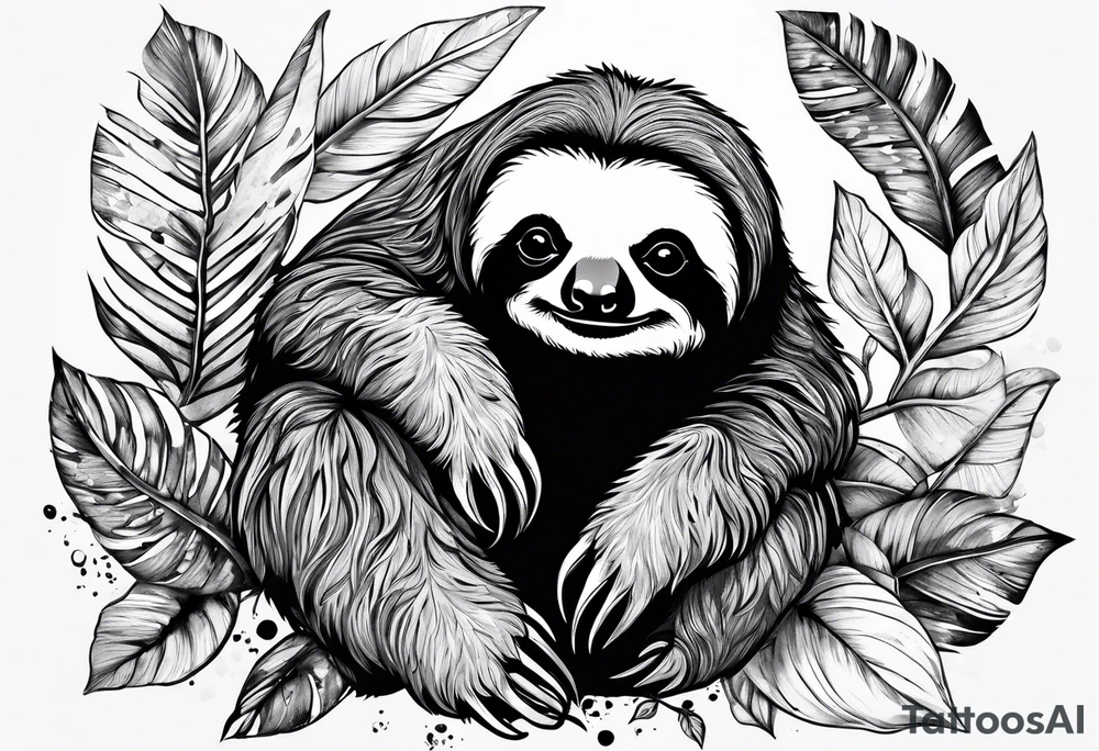 sloths funny tattoo idea