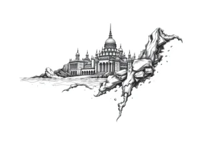 city of 
Atlantis tattoo idea