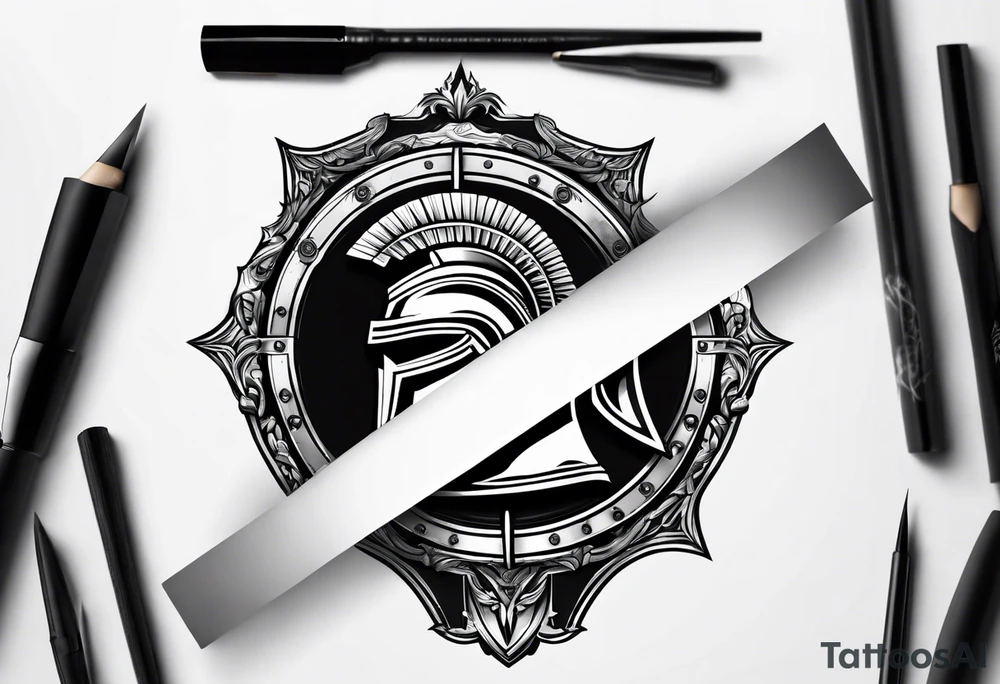 Spartan shield tattoo idea
