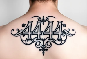 444 number for couples tattoo idea