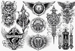 Temperance wisdom courage justice tattoo idea