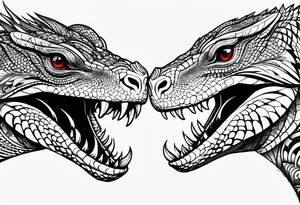 Goanna circling the name Jamal tattoo idea