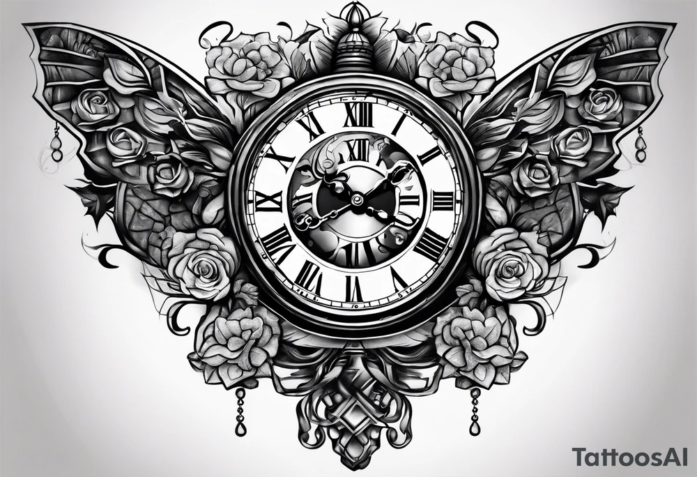 Time, money, clock tattoo idea