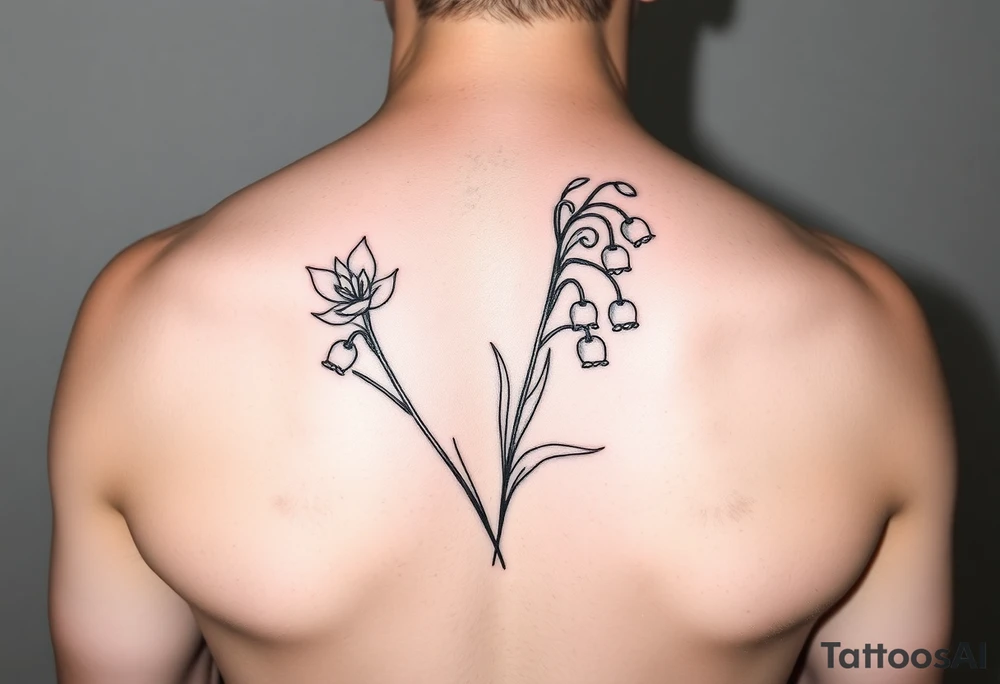 Larkspur and lily of the valley tattoo idea