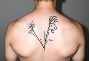 Larkspur and lily of the valley tattoo idea