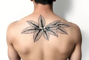 Hawaiian breadfruit tree leaves tattoo idea