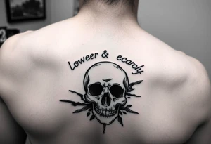 Love Each Day tattoo with  a skull tattoo idea