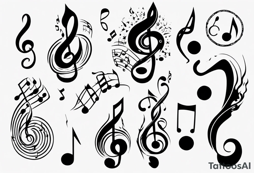 musical note tattoo idea
