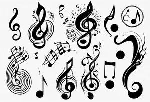 musical note tattoo idea