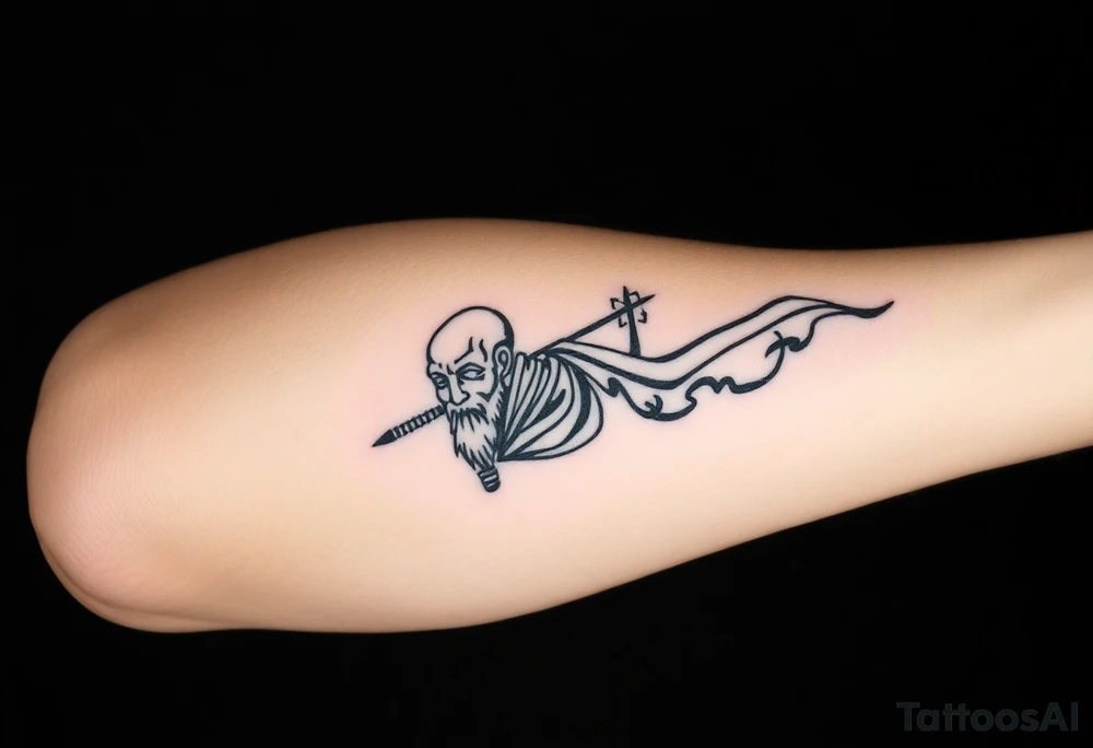 African Warrior and Monk tattoo idea