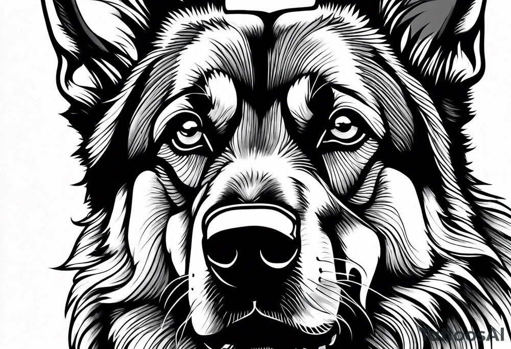 German shepherd dog part of a sleeve tattoo tattoo idea