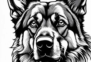 German shepherd dog part of a sleeve tattoo tattoo idea