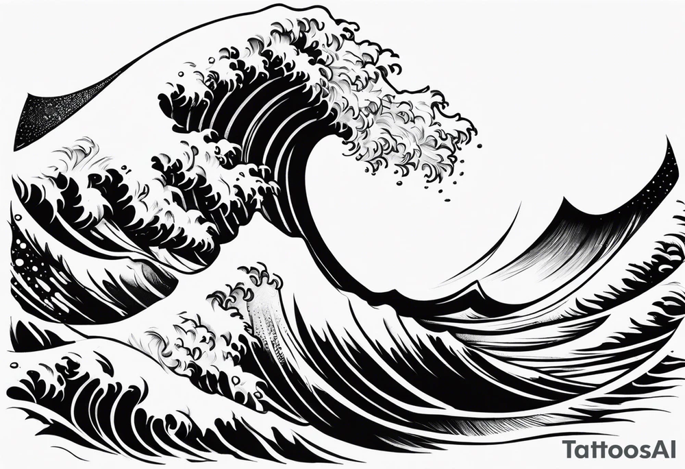 The wave tattoo idea