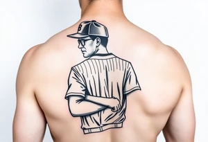 Baseball umpire wearing a chef outfit arm tattoo tattoo idea
