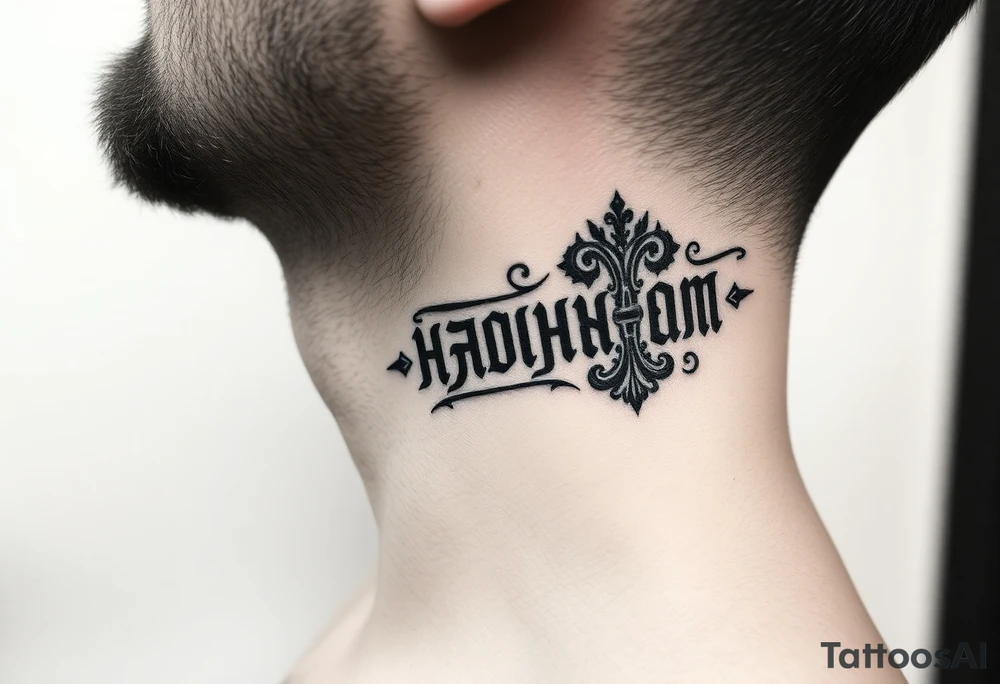 cyrillic russian orthodox on the side of my left neck tattoo idea