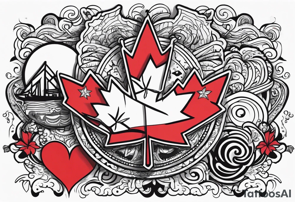 Elements of Trinidad and Canada tattoo idea