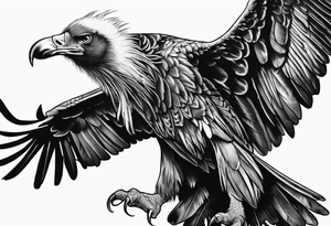 Vulture with bleeding wing tattoo idea