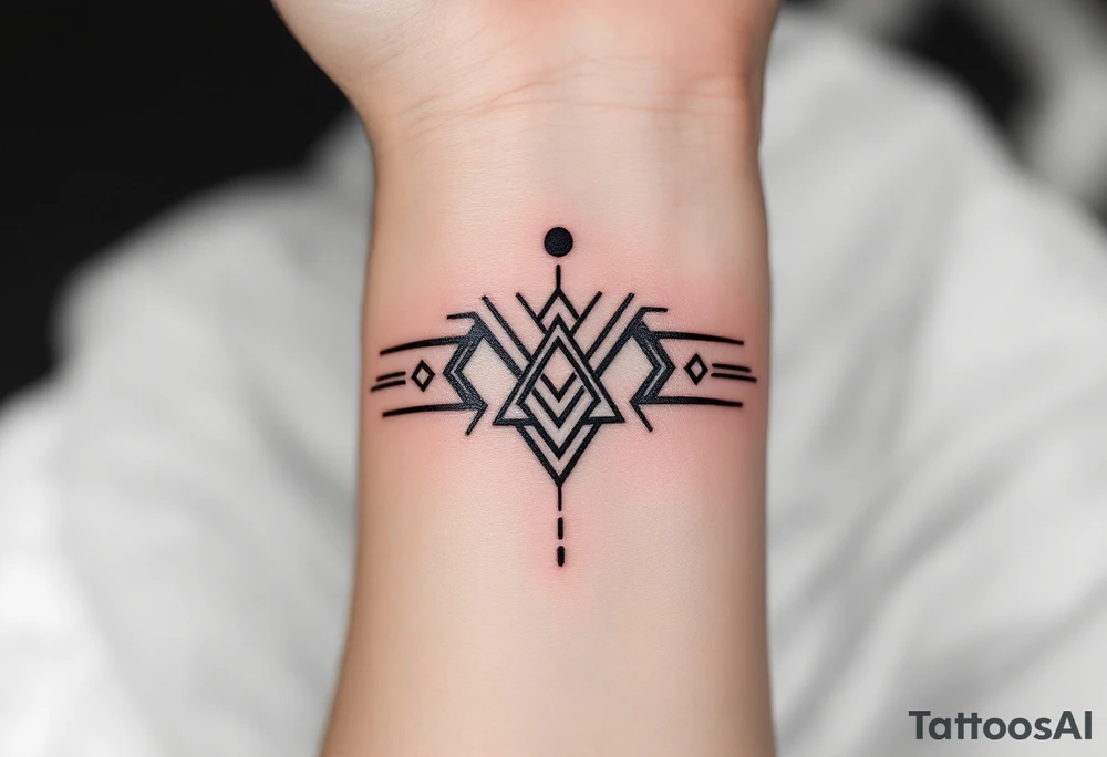 A comma line with a dot above symbolizing semmicilon tattoo idea