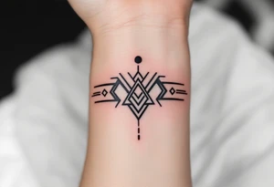 A comma line with a dot above symbolizing semmicilon tattoo idea