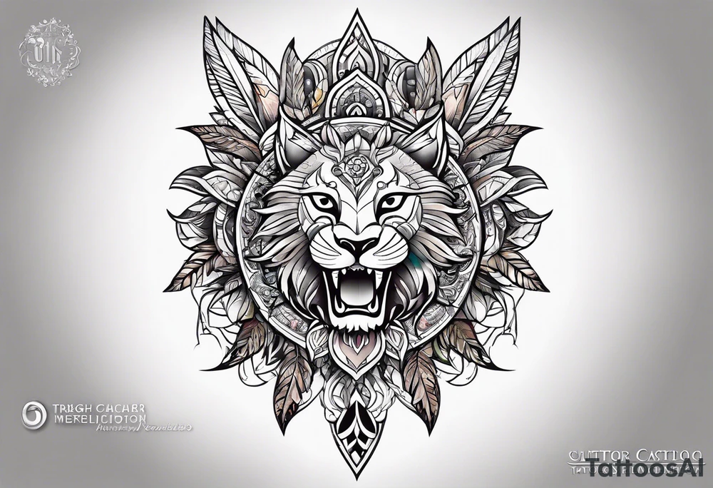 Thigh Sun Catcher tattoo idea