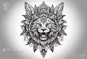 Thigh Sun Catcher tattoo idea