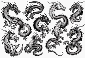 long body dragon tattoo idea