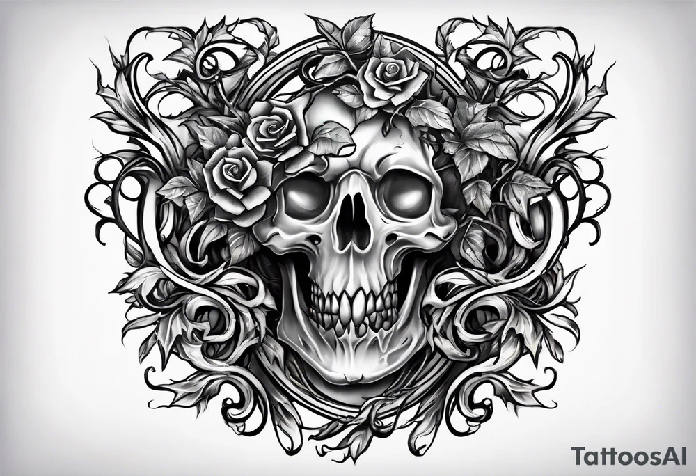 thorn vines that wind up your leg tattoo idea