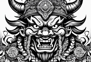 Oni demon tattoo idea